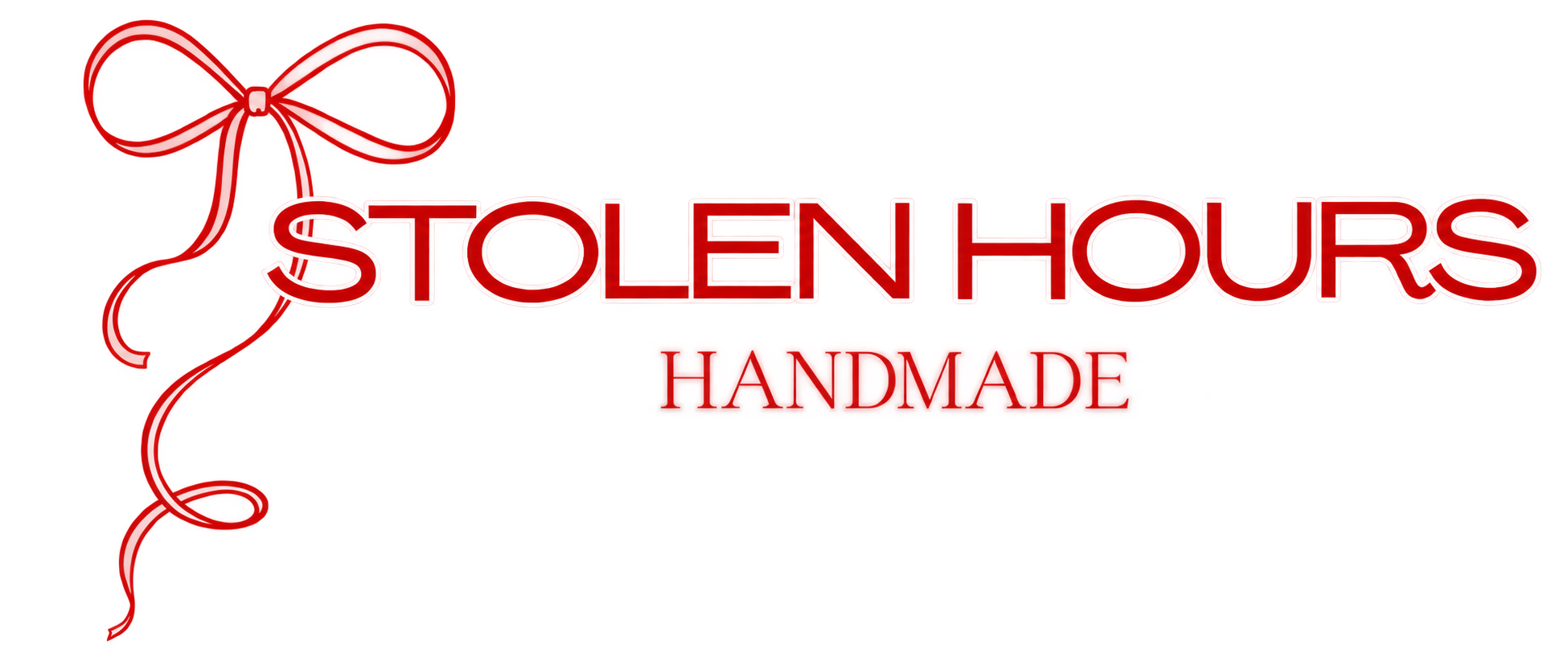 Stolen Hours Handmade — red bow logo